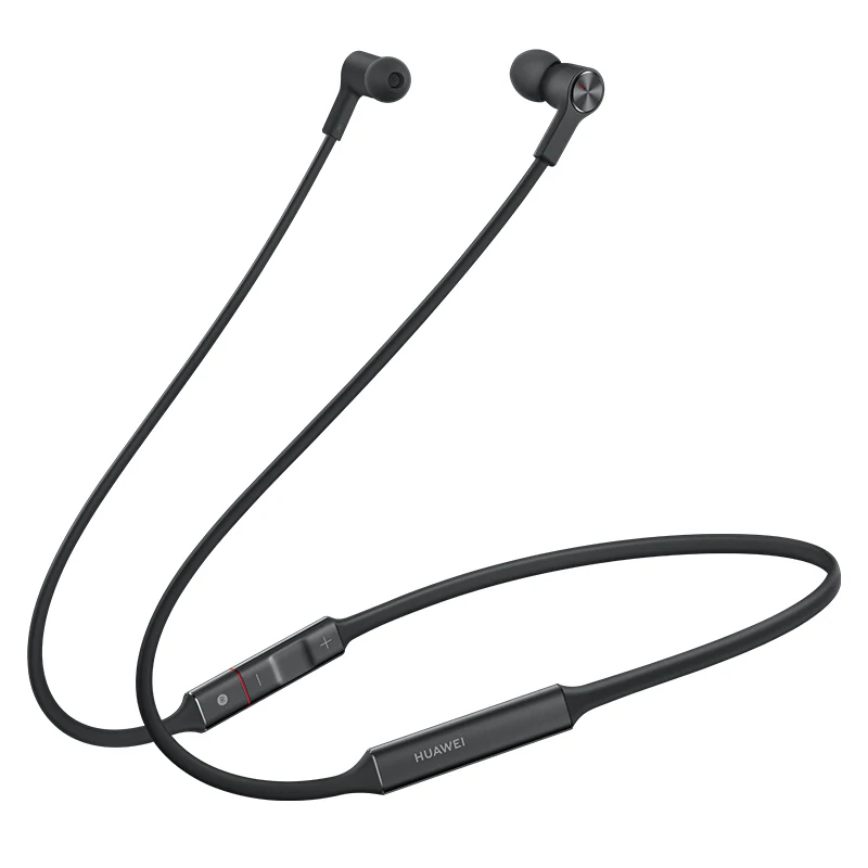 Black huawei FreeLace спортивные наушники с микрофоном ушной крючок huawei беспроводной связи Bluetooth для наушников, карты памяти кабель металлическая полость жидкий силикон магнитный переключатель - Цвет: Black