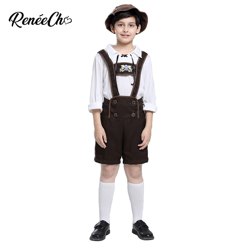 

Детский костюм на Хэллоуин Reneecho, костюм для мальчиков, Детский костюм на Октоберфест, пиво, карнавал, вечерние, косплей для мальчиков