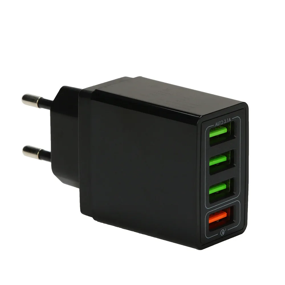 4USB зарядное устройство 5V5. 4A Высокая мощность двойной QC3.0 Быстрая зарядка QC3.0+ 2.4A четыре порта зарядное устройство для путешествий