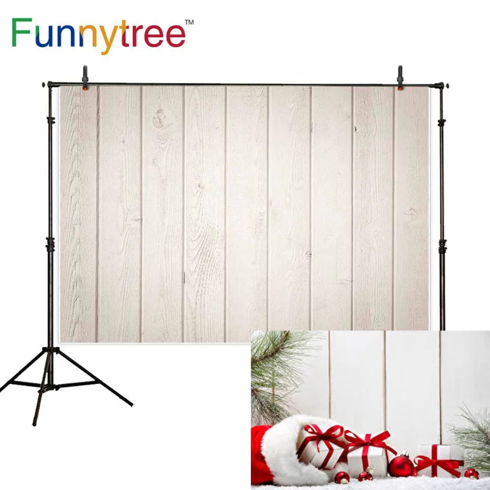Фон для фотосъемки Funnytree коричневый белый деревянный маленький размер Виниловый
