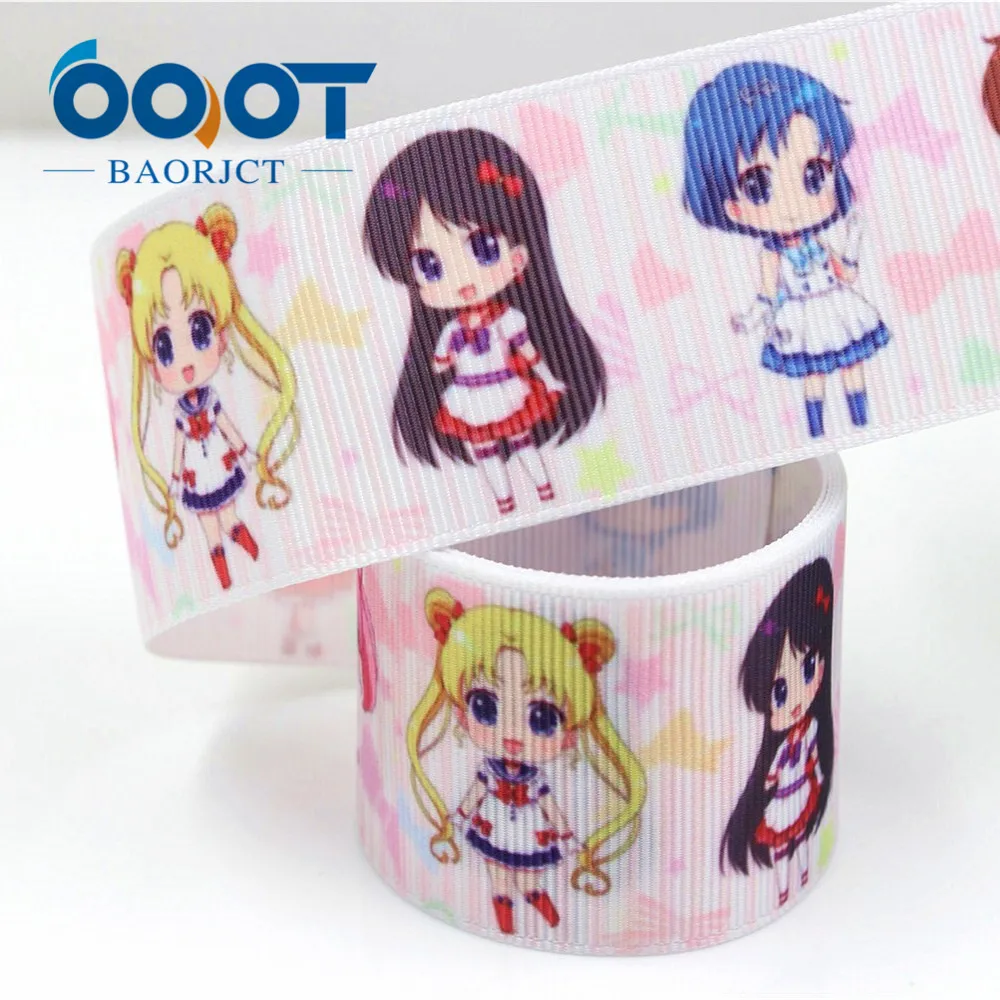 OOOT BAORJCT G-18524-285 38 mm 10 yards Cartoon ribbons thermal transfer printing lattice wedding accessories DIY materials | Дом и сад