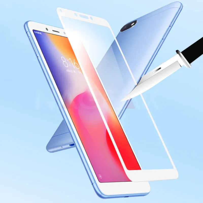 Защитный Стекло на для Xiaomi Redmi 6 6A Pro S2 закаленное Экран протектор 2.5D изогнутый