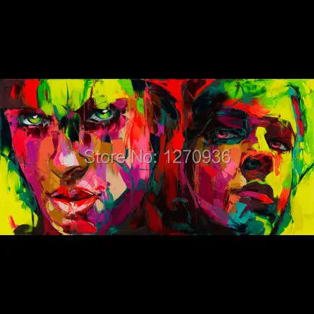 Ручная роспись современный мужской и женский ярко-желтый художественный