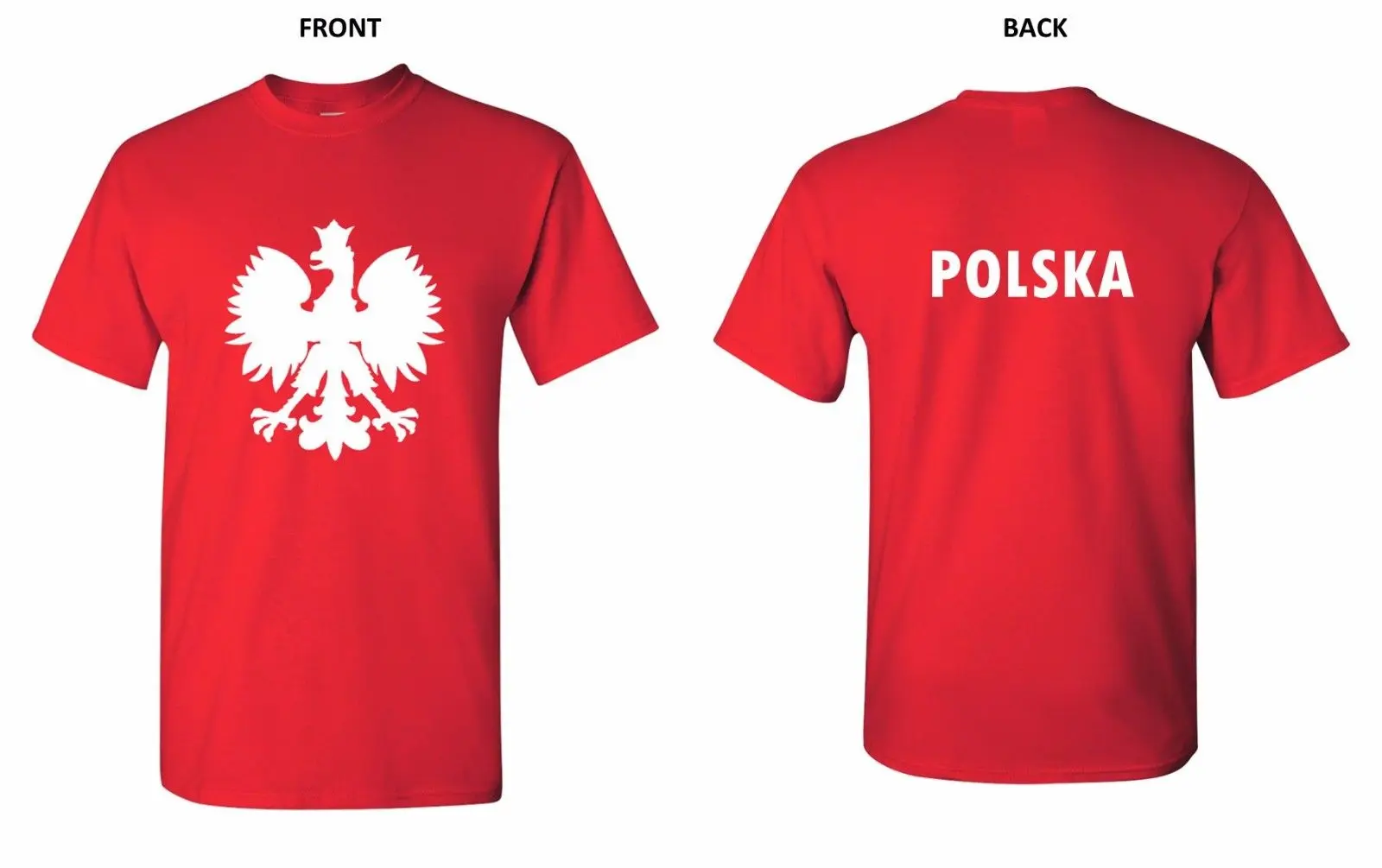 

Top Quality T Shirts Men O Neck Poland Eagle T-shirt Polish Pride Polska Footballer Team Print Tee Shirts