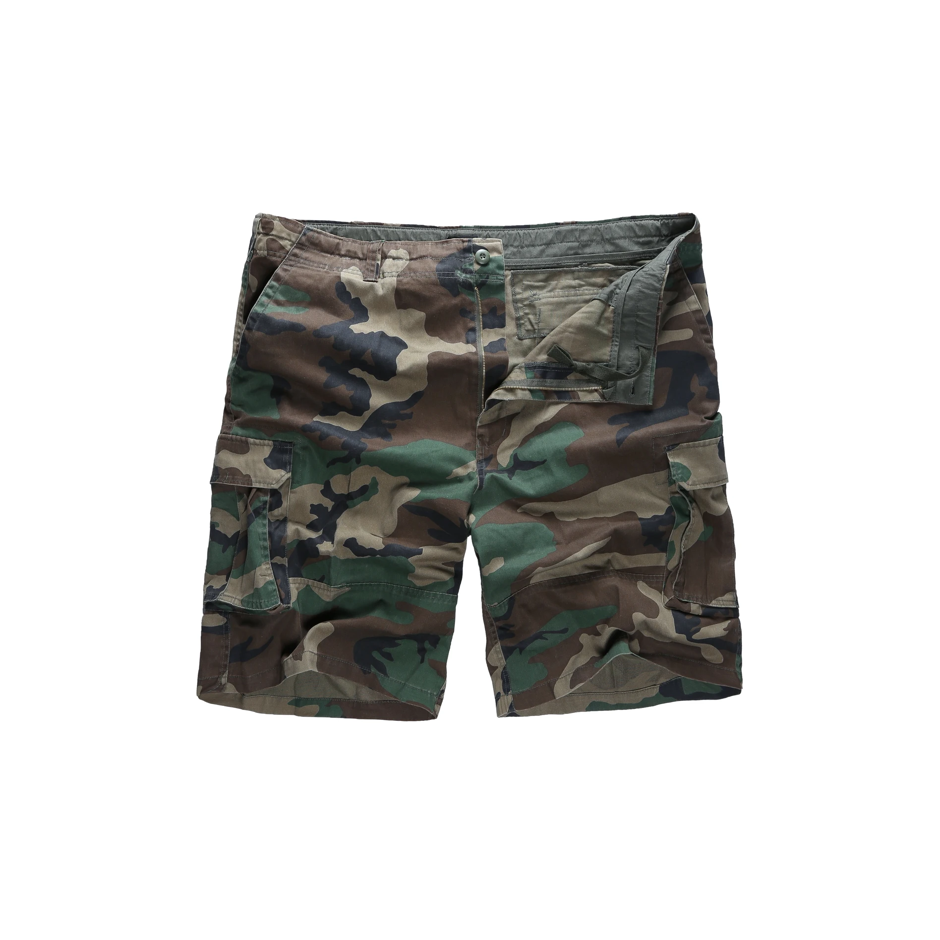 Woodland Camo Мужские армейские военные камуфляжные шорты, повседневные карго шорты для кемпинга, работы, рыбалки - Цвет: Woodland Camo