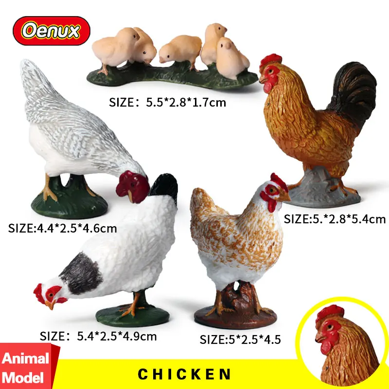 hen Oenux, классический африканский дикий лев, Имитация животных, зоопарк, фигурка, Зебра, жираф, слон, олень, фигурка, модель, развивающие игрушки - Цвет: hen