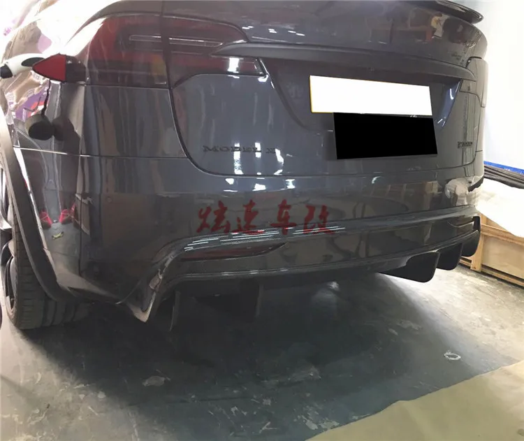Подходит для Tesla Model X Revozport спойлер из углеродного волокна задняя боковая юбка