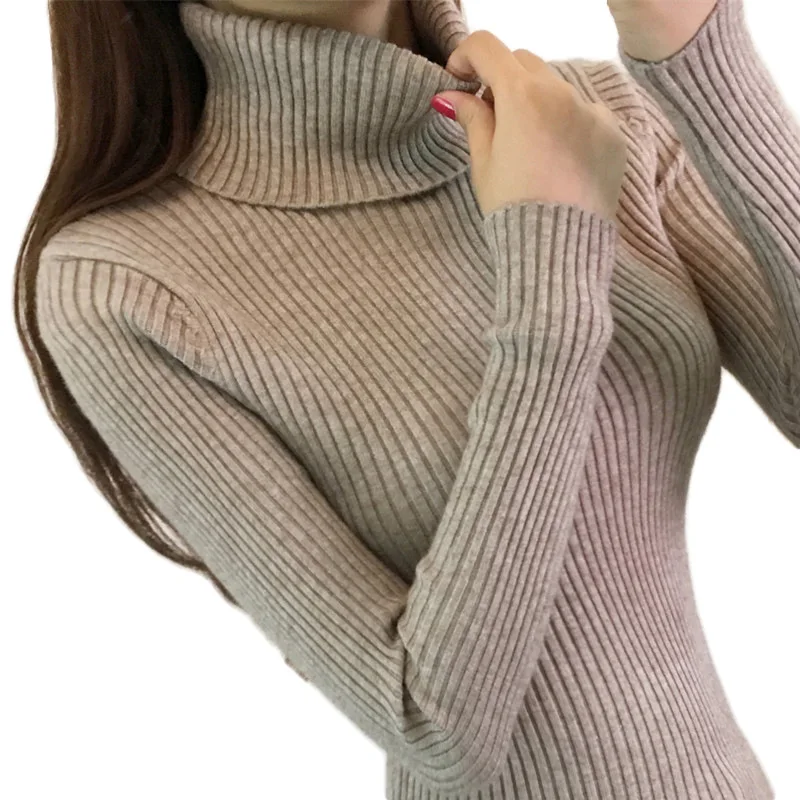 2018 New Autumn Winter Turtleneck Sweater Women Fashion Knitted Pull Femme High Quality Warm Pullover Jumpers | Женская одежда