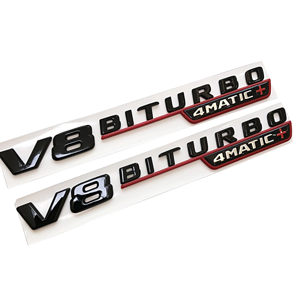 2 20 шт. V8 BITURBO 4matic логотип автомобиля значок на крыло Стикеры для Mercedes Benz AMG E250 E280 E230