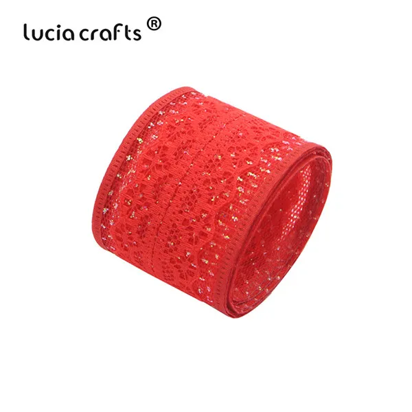 C3 Red 5y Lucia crafts 5y/6y 40 мм кружевная отделка ленты для свадебной вечеринки декор для самостоятельного пошива одежды аксессуары ручной работы R0702 - Цвет: C3 Red 5y