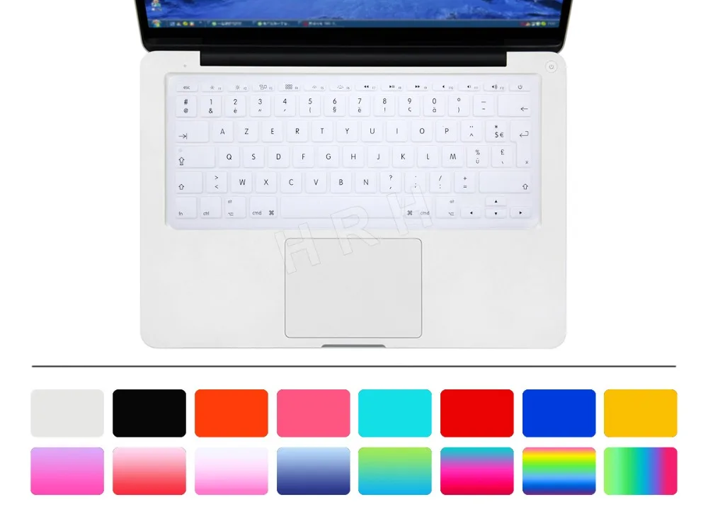 Frence AZERTY Language Euro UK Layout French Silicone Keyboard Skin Cover for Macbook Air 11&quot A1370 A1465 Protector | Компьютеры и
