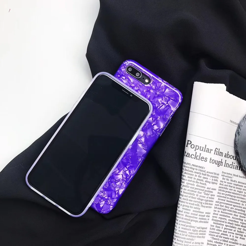 GABOOM фиолетовый лазерный узор блестящие телефона Чехлы для iPhone 6 Чехол 7 8 6s плюс х