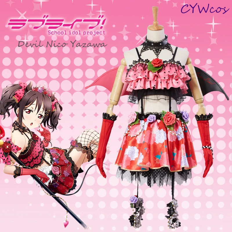 Костюм для косплея Нико Ядзава из аниме Love Live Devil ver little Demon все члены костюм на