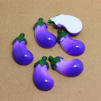 50pcslot cute resin imitation eggplant flat back cabochon for craft art scrapbookingrf2018