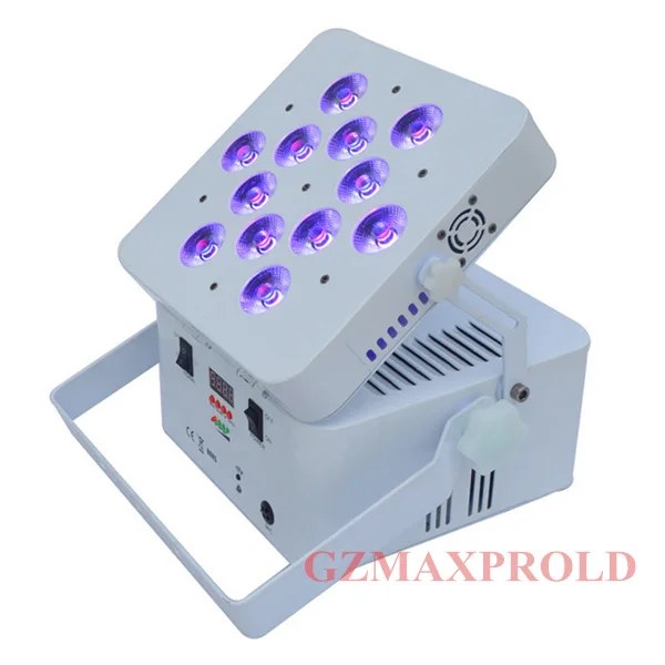 Светодиодная лампа для мытья (12 шт. + 2 чехла зарядки) 12X18w RGBAW UV led Par Беспроводная