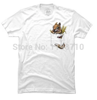 Карманные бурундук пользовательских мужская футболка бесплатная доставка |