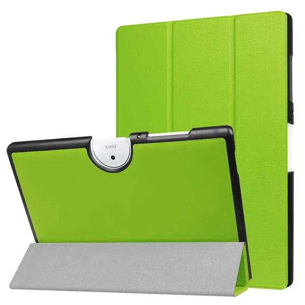 Ультратонкий чехол Funda для acer Iconia One 1" B3-A40 B3 A40 10,1 дюймов, защитный чехол для планшета+ пленка+ ручка - Цвет: green