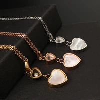 new trendy love heart shape crystal necklace women jewelry luxury gold color crystal heart pendant necklace for woman jewelry