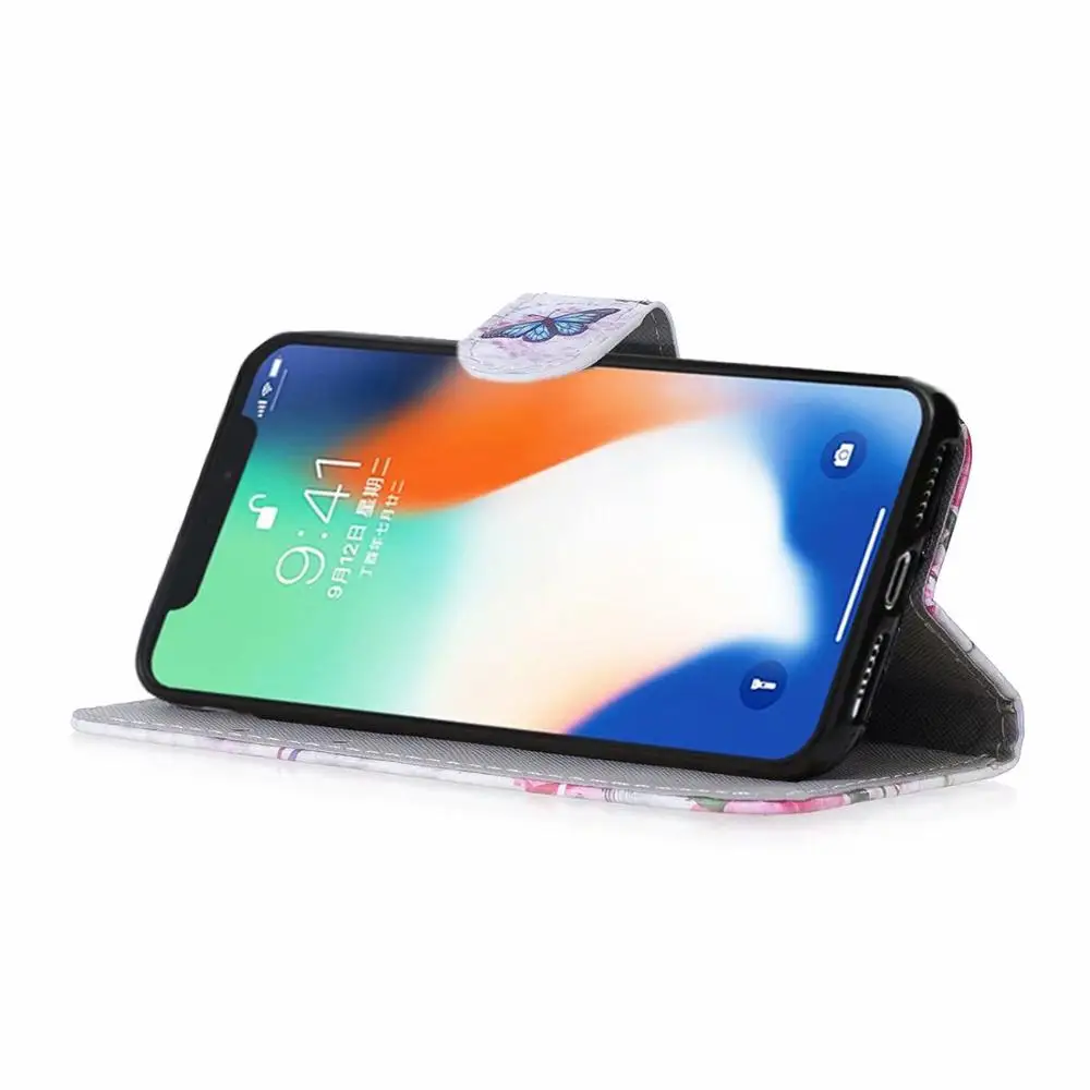 Вертикальный чехол с откидной крышкой для iPhone 5S 6S 7 8 плюс XS 3D бумажник Apple Max XR Plus