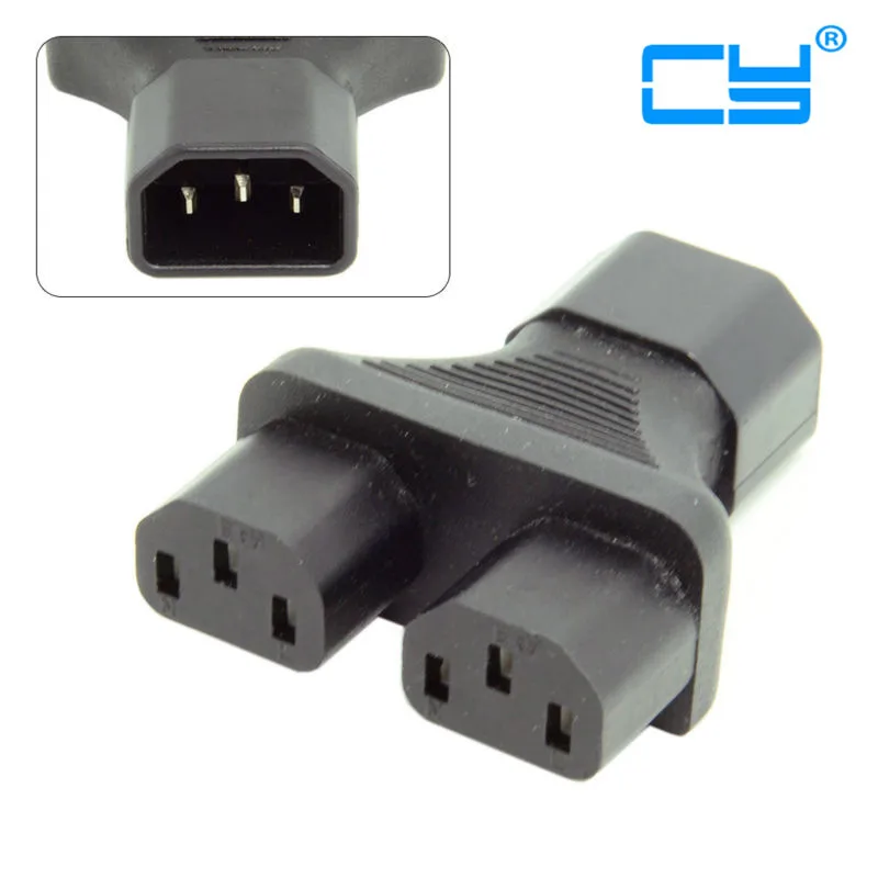 IEC320 C14 папа к двойной C13 Женский Y Тип сплиттер удлинитель адаптер питания 1 шт|y power