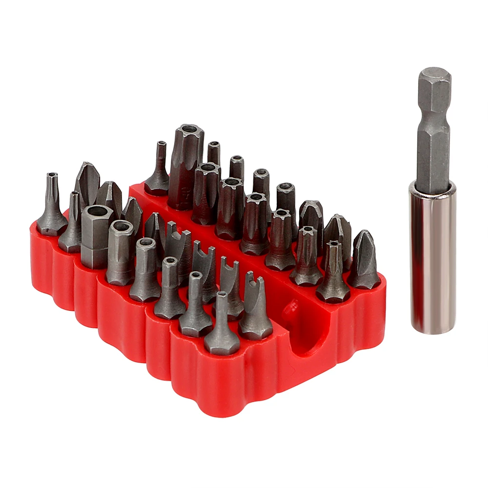 DIYWORK Torx Star Hex Kit Extension Bit Holder 33 In 1 Hand Tools Screwdriver Bits Tamper Proof Security Magnetic | Инструменты