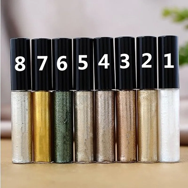 Liquid Glitter Eyeliner waterproof Cosmetics for Women Silver Gold Color Shiny Eye Liners Gel Profissional Makeup