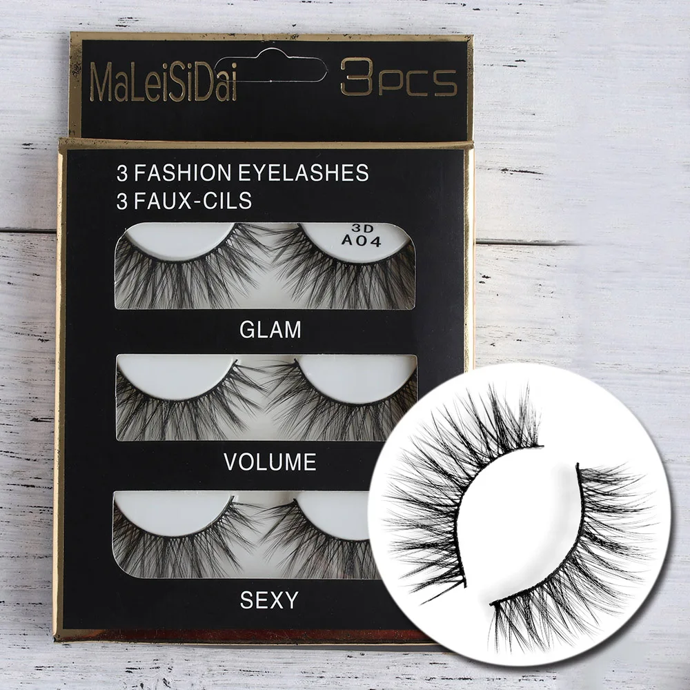 3 пары натуральные накладные ресницы для макияжа|natural false eyelashes|false eyelashesfalse eyelashes 3d |