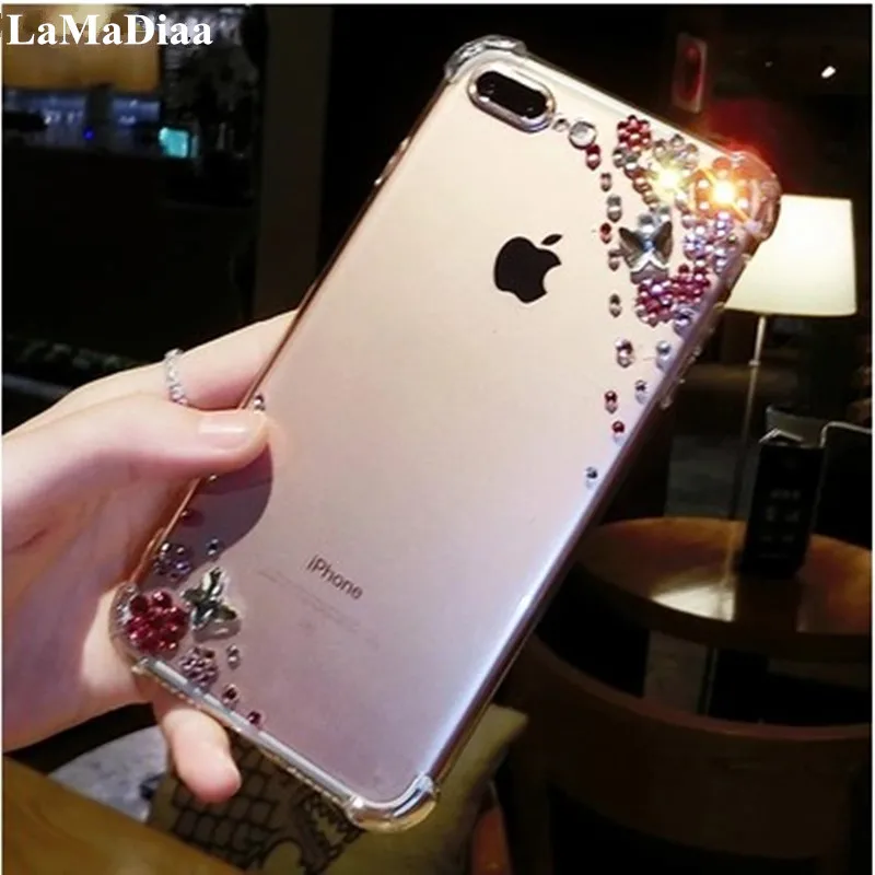 Роскошный модный DIY чехол со стразами для iPhone X XS MAX XR 6 6s 7 8 7/ 8Plus 6Plus|Бамперы| |