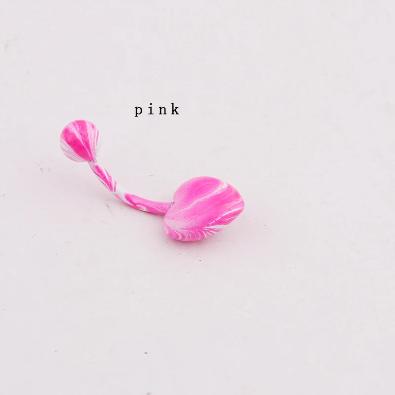 heart pink Sellsets, 1 шт., сердце и круг, форма, нержавеющая сталь, покрытие, пирсинг, ювелирные изделия, новая мода, пирсинг-серьги для пупка, кольца на кнопках - Окраска металла: heart pink
