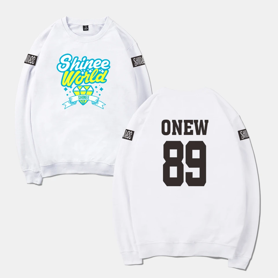 Толстовки с капюшоном SHINEE concert fans толстовки и круглым вырезом Модный пуловер