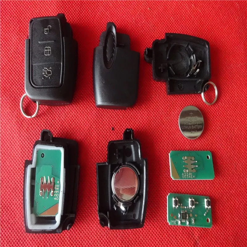 Бесплатная Доставка Автозапуск Дистанционного Брелок 3 Кнопка 433 МГц 2X Для Ford Focus