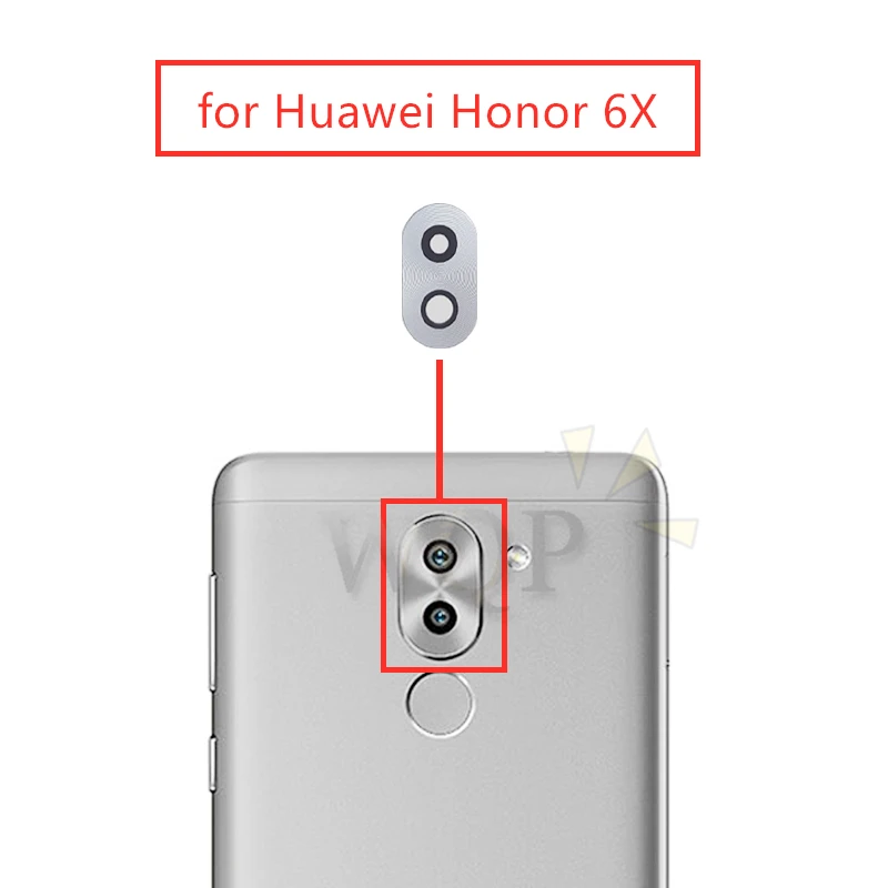 2 шт. стеклянная крышка объектива для камеры Huawei Honor 6X GR5 2017 Задняя линза с клеем
