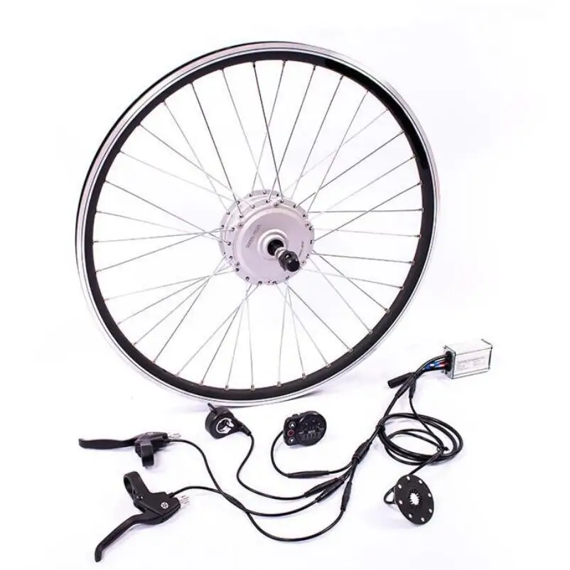 Bicicleta Лонгборда, фара для электровелосипеда в Conversion Kit GP-G24F 36V 250W DC Шестерни бесщеточный Серебряный Мотор для центрального движения 20-2", фара для электровелосипеда в передний мотор-колесо комплект