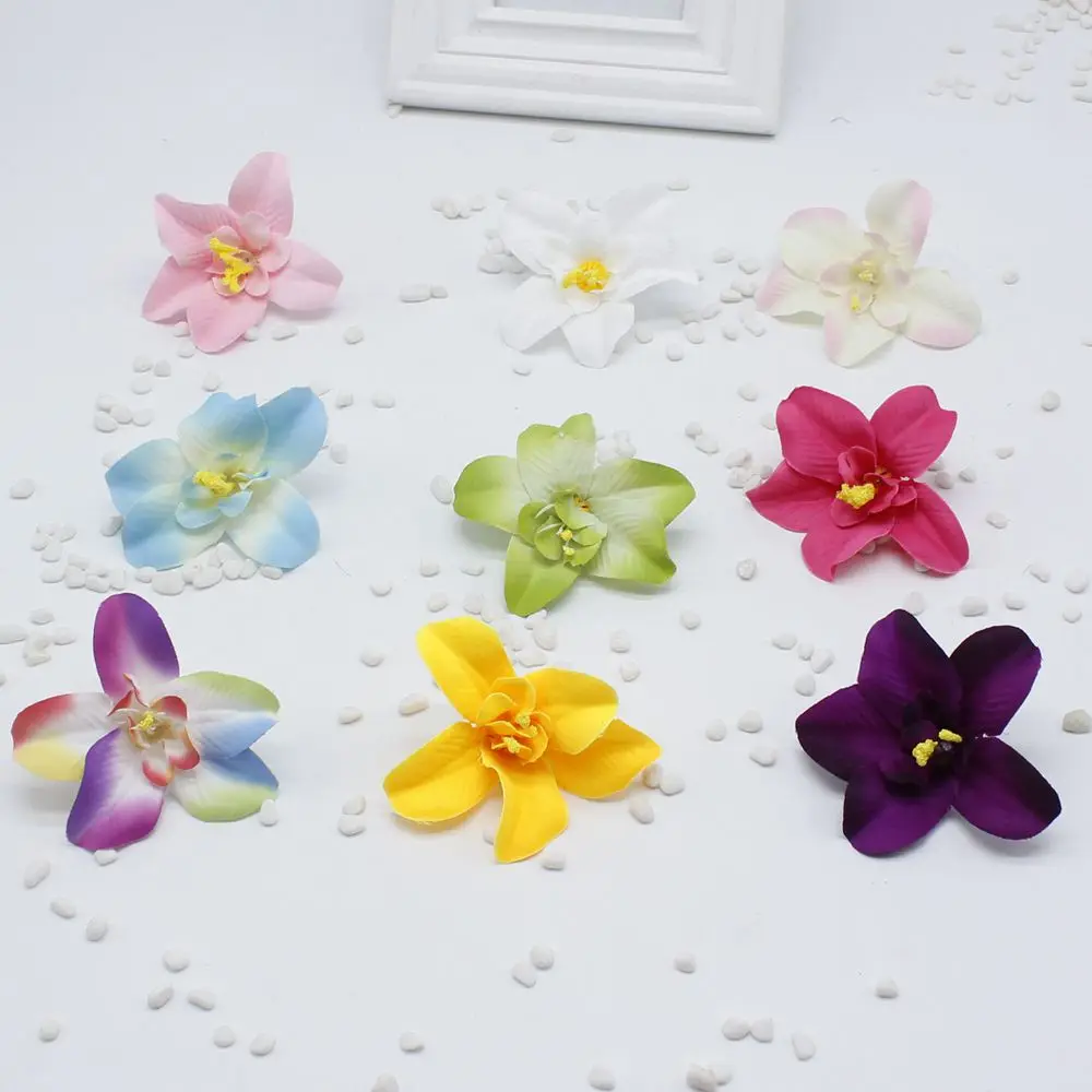 5 шт./лот 8 см Искусственный шелк имитация лилии розы семья Свадебные ножницы