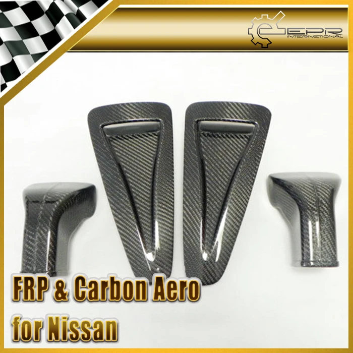 

Car Accessories GTR Carbon Fiber OEM Hood Vent With Air Tunnel Glossy Fibre R35 Auto Bonnet Scoop Duct Racing Body Kit Trim