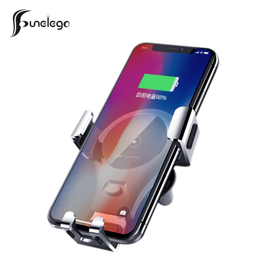 Автомобильное беспроводное зарядное устройство Funelego для iPhone Samsung Nokia LG Xiaomi