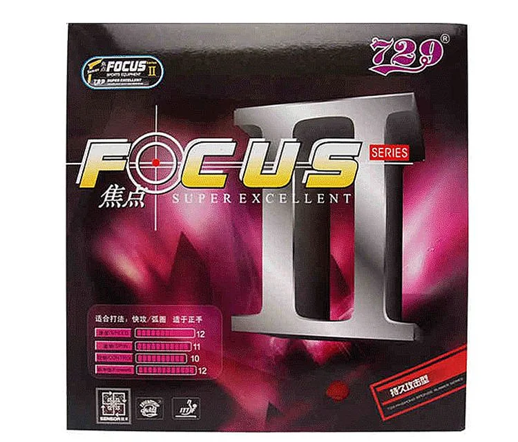 RITC 729 FOCUS II 2 (Attack + Loop) Pips In Настольный теннис (PingPong) резина с синей губкой|729 focus|ritc