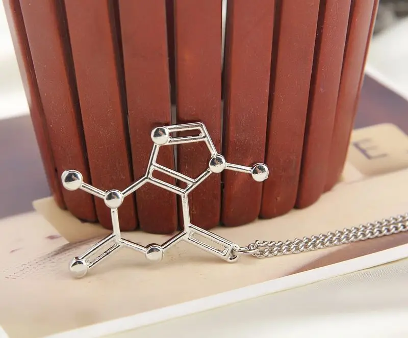 12 pcs/lot wholesale Fashion Design DNA Necklace Serotonin Dopamine Acetylcholine Biochemistry Molecule Chain Pendant | Украшения и