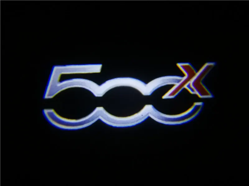 500X HD Logo QCDIN 2 шт. для PUNTO 500X 500L OEM Автомобильный светодиодный фонарик-проектор изображений с логотипом Ghost Shadow, светодиодный приветственный свет - Испускаемый цвет: 500X HD Logo