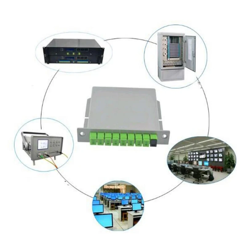 

SC APC PLC 1X8 Fiber Optic FTTH Splitter Box PLC Splitter box Insert sheet Type Fiber Optical Coupler Splitter Free shipping
