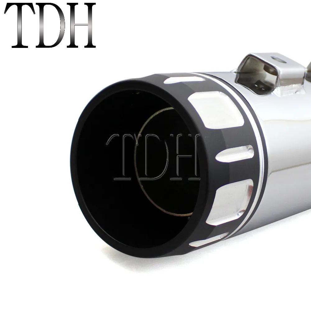 2 шт. мотоциклетный хромированный выхлопной глушитель без застежек модель для