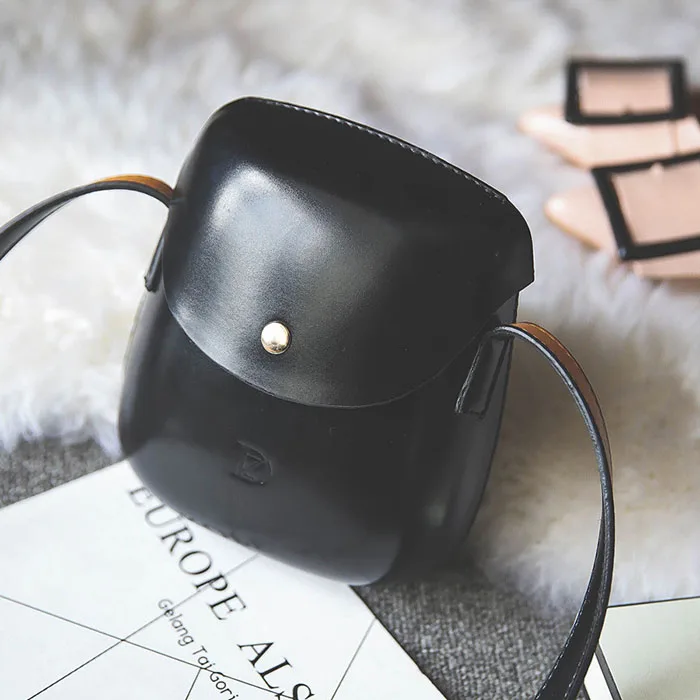 black Vintage Purse PU Leather Cross Body Luxury Inclined Shoulder Messenger Bag Fashion Mini Bag Female Free Shippping - Цвет: black