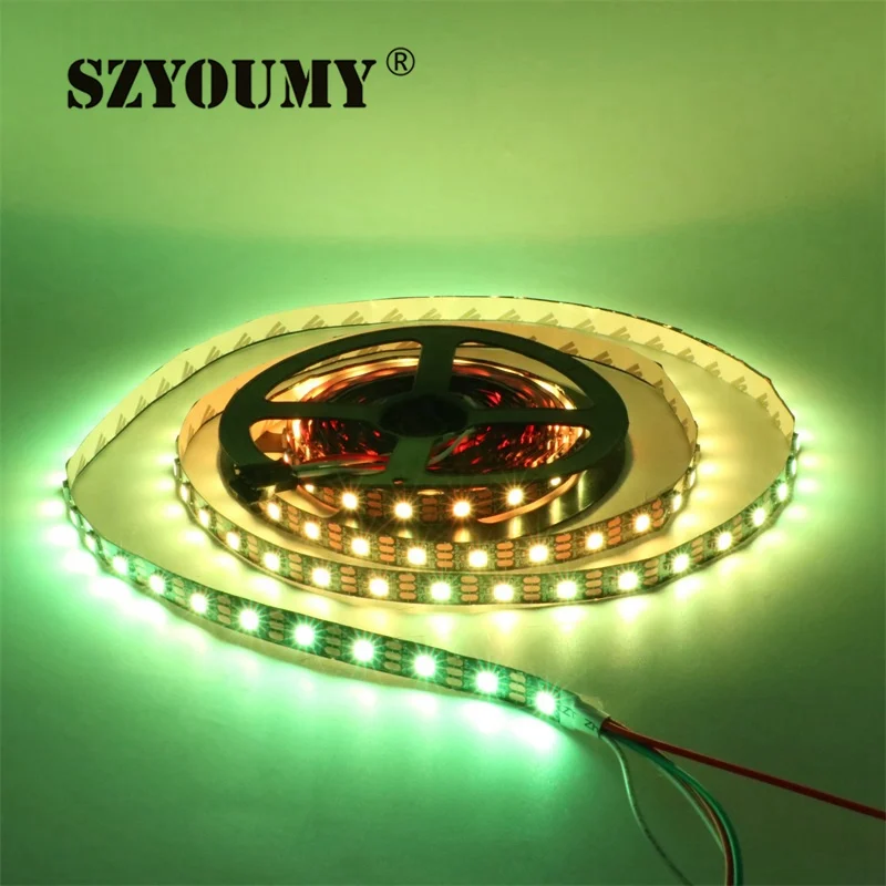 SZYOUMY DC 12 V 5 V WS2811 5050 SMD RGB светодиодные ленты прибор приемно-60 сек/м, 5 м и светодиодным фонарем с возможностью Пиксели внешний 1 Ic Управление 3 светодиода 50 м IP20/IP67