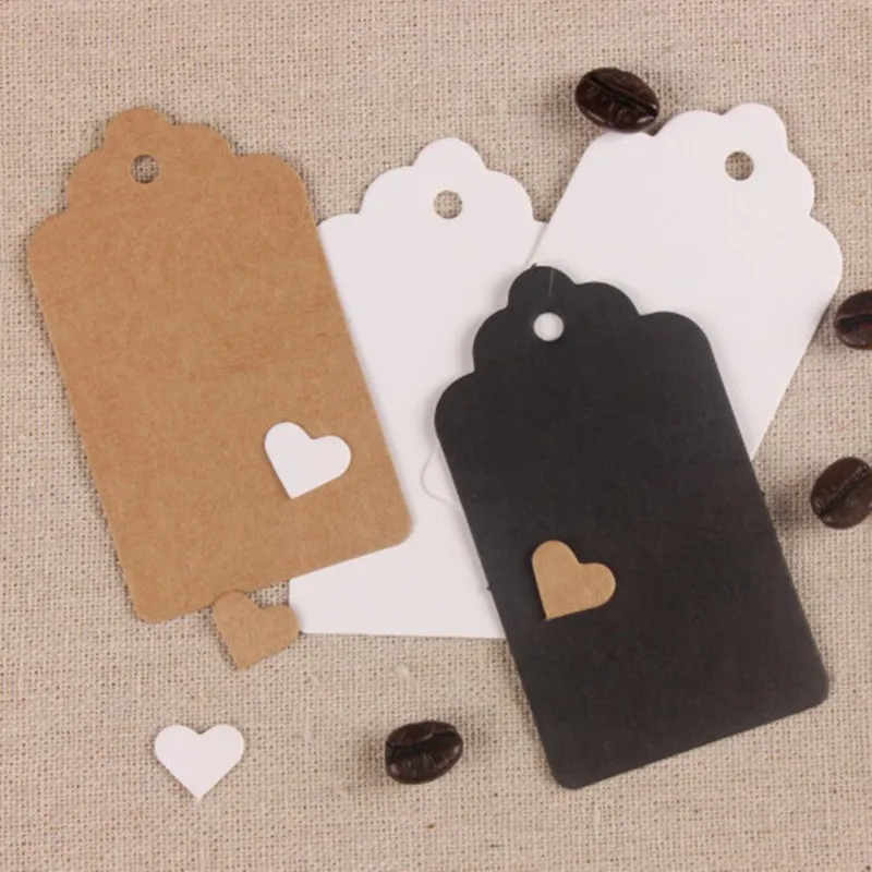100 шт. коричневая крафт Бумажная Бирка упаковка этикетка багаж вечеринка Свадьба