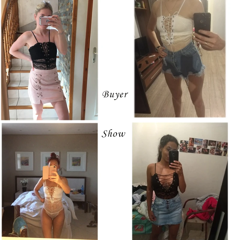 Строгие Комбинезоны на шнуровке с глубоким v образным вырезом боди для женщин