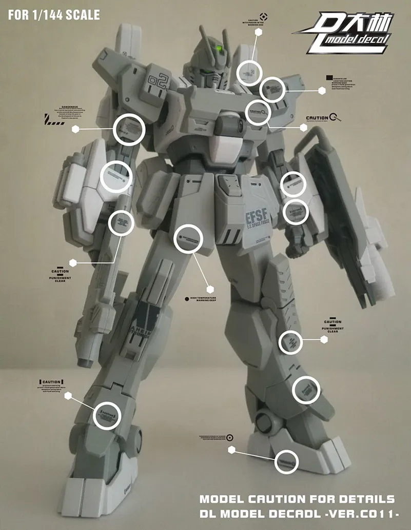 Высококачественная наклейка на водную пасту для 1/144 RG модели 011 DL001 | Игрушки и