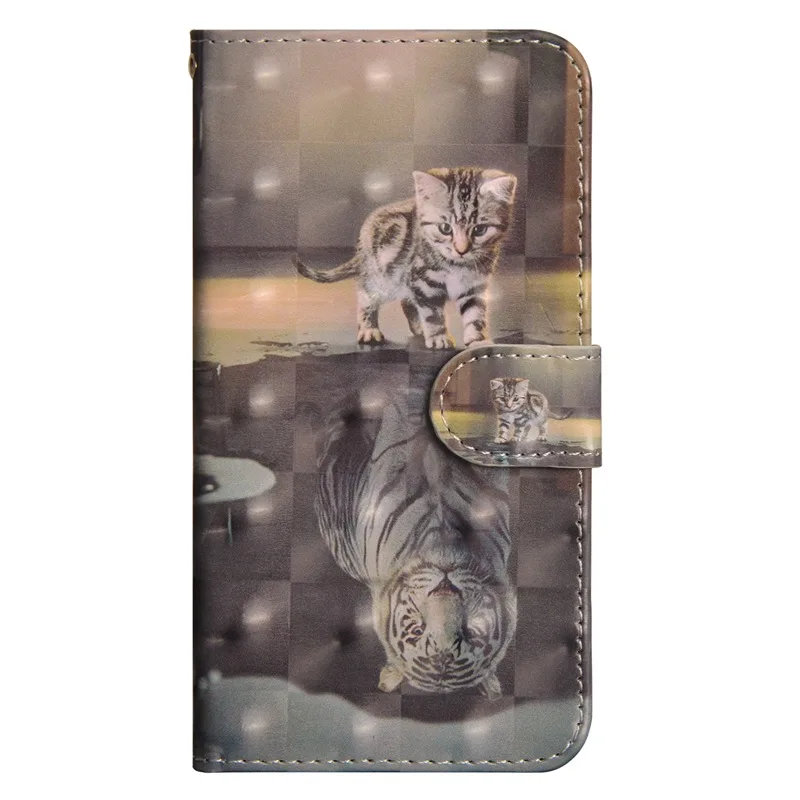 Чехол из искусственной кожи с 3D откидной крышкой для Samsung Galaxy J2 Prime G530 Xcover 4 G390 S8 S9