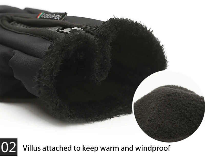 Winter Cycling Bicycle Gloves Windproof Thermal Warm Fleece Men Women Motorcycle Snow Skiing Sport Bike Glove | Спорт и развлечения