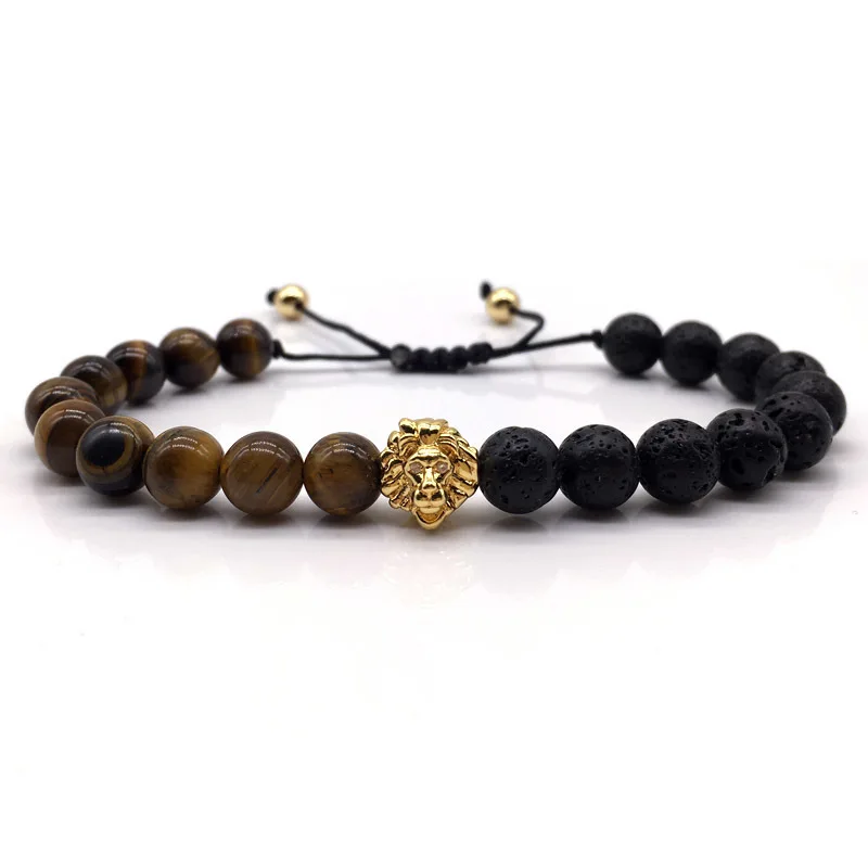 Золотая голова льва браслет для мужчин 2020 новые трендовые Амулеты с