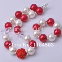 jewelry collar big selling cute style babies jewelry set kids bubblegum chunky necklace for girls charm